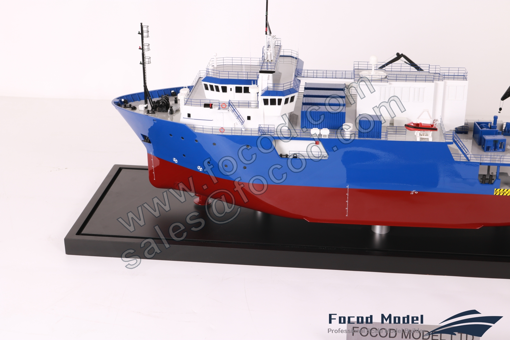 custom made model of 75m ORV Support Vessel